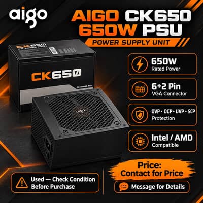 Aigo CK650W 650W PSU | Power Supply | Used | Good Condition