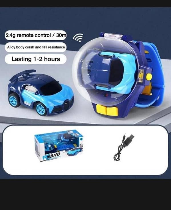 T  Remote Control Car Watch Mini Wrist Band 2.4GHz Racing Vehicle USB Charging Smart Toy Kids