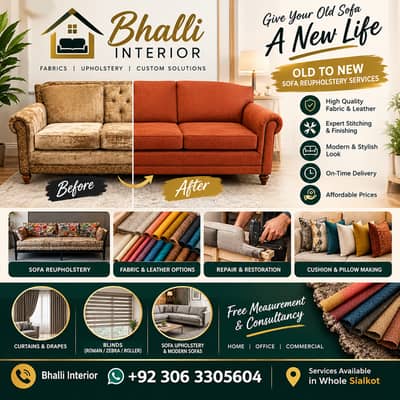 Old Sofa Makeover & Repair Services | Sofa Poshish in Sialkot