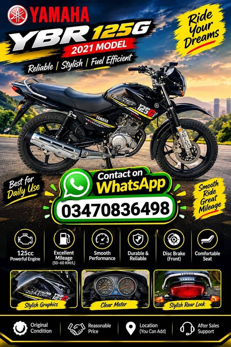 یما وائی بھی ار 125جی بلیک کلر 0