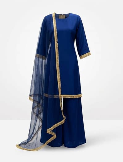 ​"Designer Style Navy Blue Ladies Suit - Brand New"