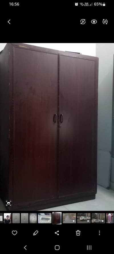 wooden wardrobe
