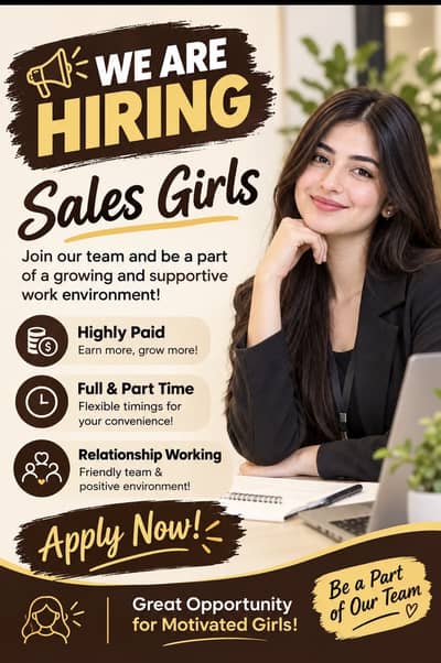 We are hiring sales girls