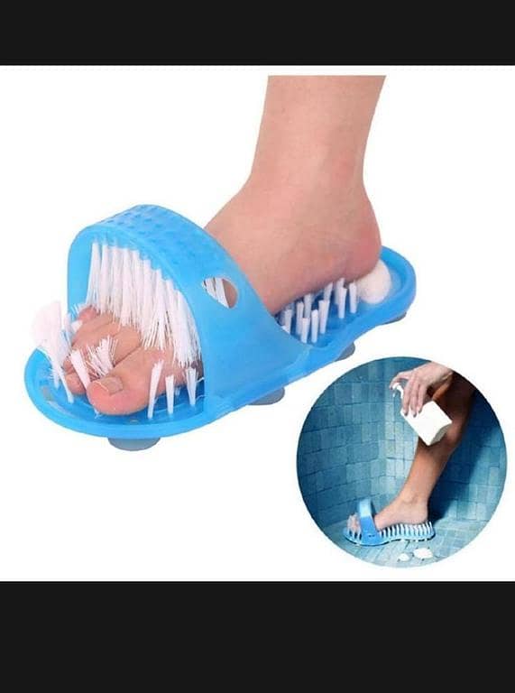 T  1Pcs Shower Bathroom Foot Massage Cleaning Slipper Feet Exfoliating Cleaner Suction Brush