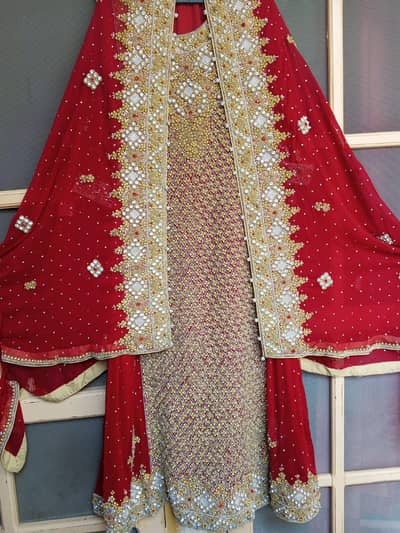 Mehroon Bridal Maxi -Madium size Chiffon