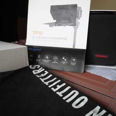 FeelWorld TP10 10-Inch Portable Teleprompter for DSLR, Smartphone