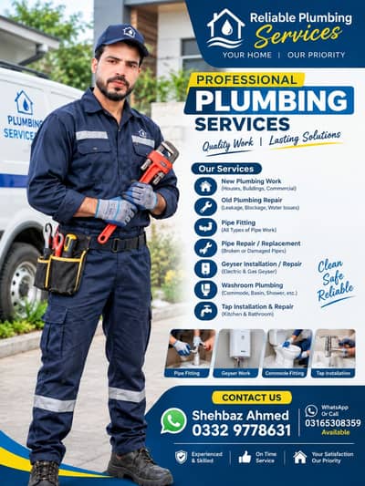 Professional Plumber in Rawalpindi & Islamabad | Shehbaz Ahmed
