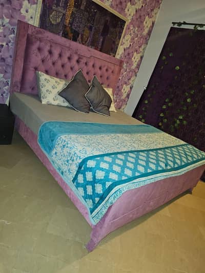 Bed Set with Mattress and Side Tables