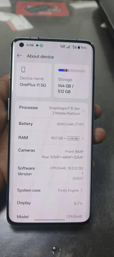 OnePlus 11 5G (PTA Approved) - 16GB/512GB | 100% Battery Health