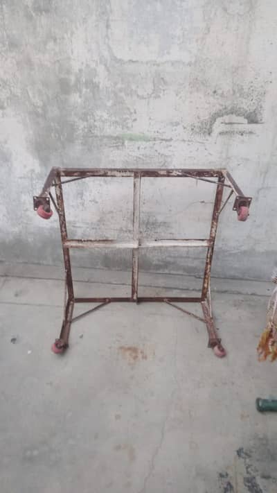Heavy Duty Iron Cooler Stand with Wheels – Used