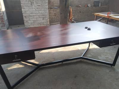 Heavy Duty Office Table with Drawers & Electric Board