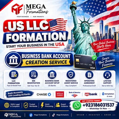US LLC Company Formation | EIN Registration | US Business Bank Account