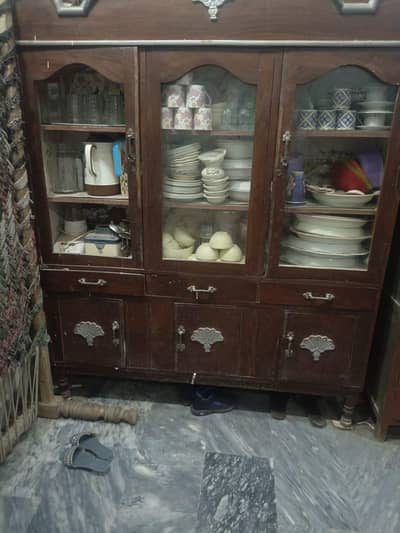 Wooden made Showcases Dressing And only bed without mattress
