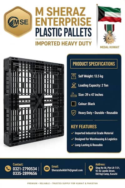 Industrial Plastic Pallets | Pallets stock in Pakistan | Wooden Pallet