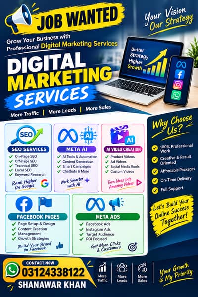 Digital Marketing Services | SEO, Meta Ads, AI Videos & Facebook Page