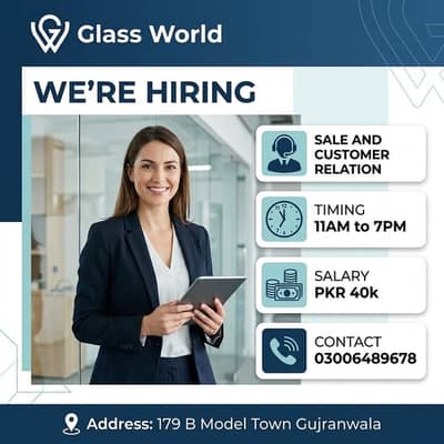 Female sales & customer Relations officer