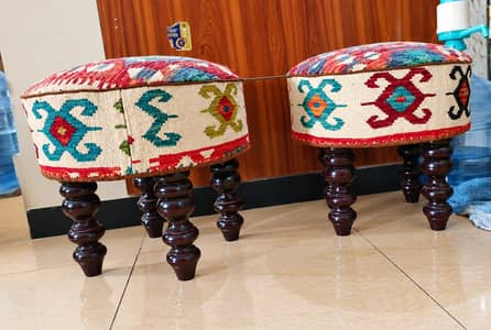 Beautiful Traditional Wooden Moora Set – 2 Pieces
