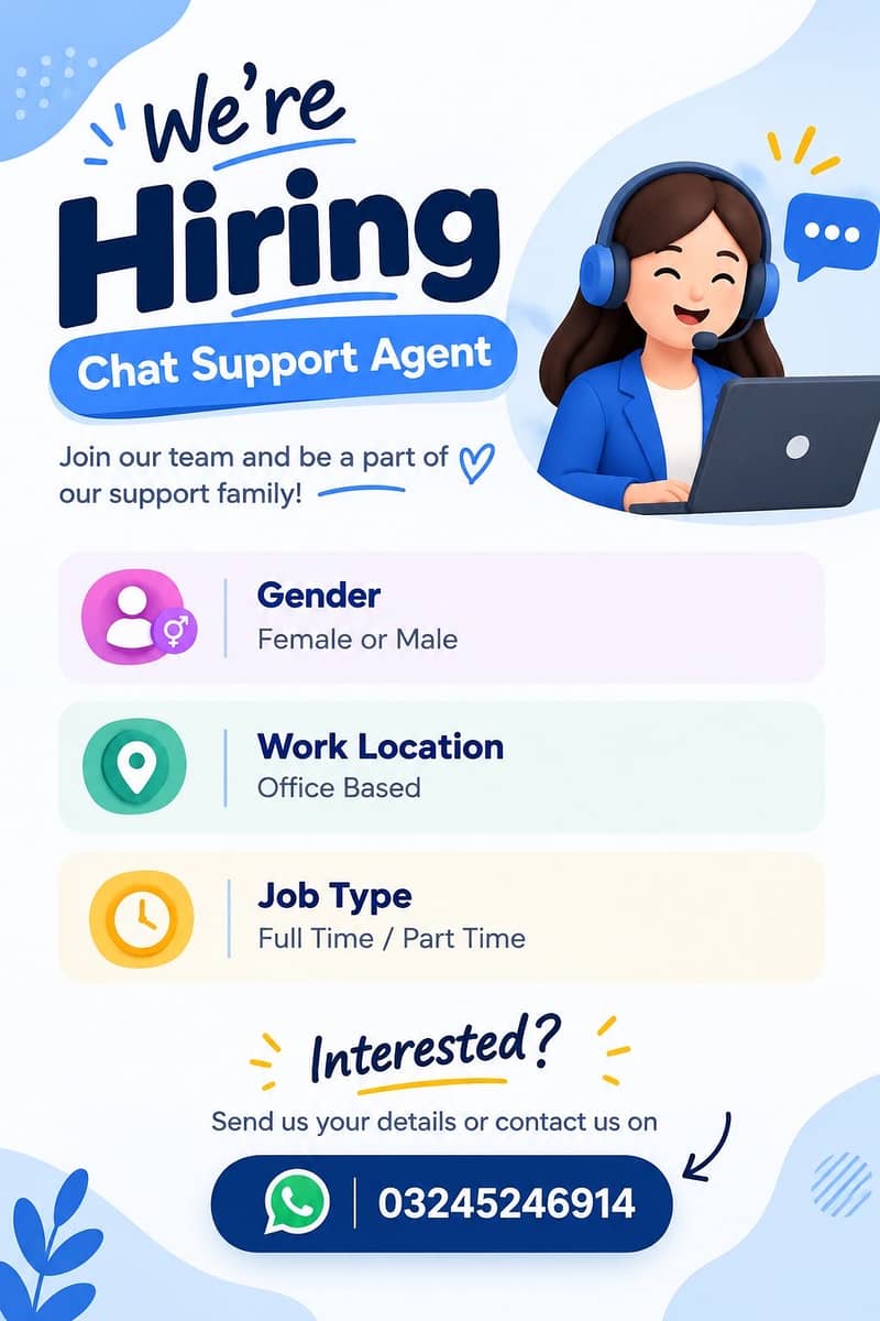 Need Chat Support Agents 0