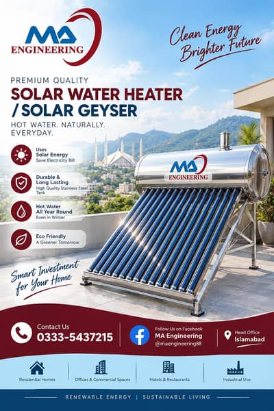 Solar Water Heater / Solar Geyser ( Limited Time Offer )