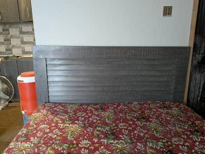 Wooden Double Bed with Headboard – Good Condition