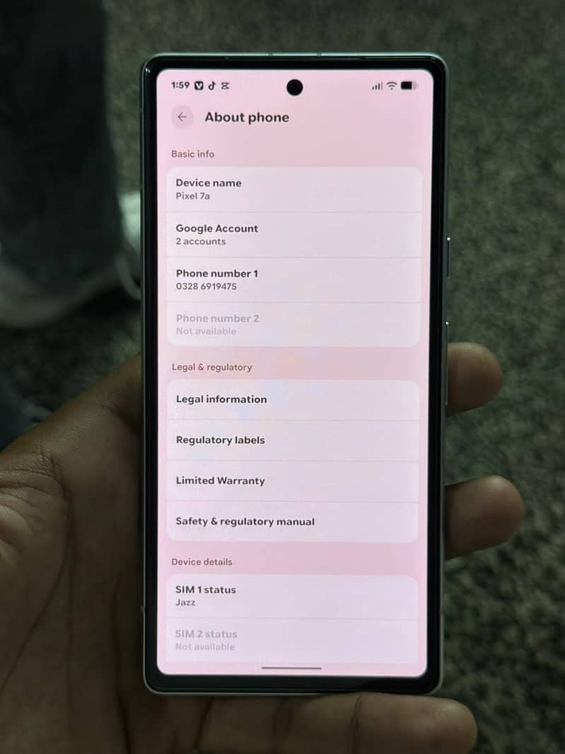 Google Pixel 7a 0