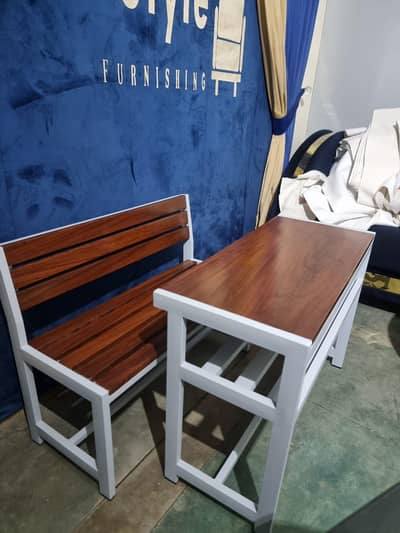 two student bench table