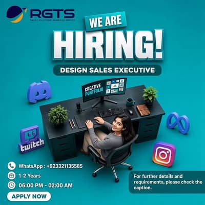 We are hiring Sales executive to grow your carrer and skills with us