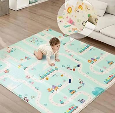 Baby Play Mat |  Foldable Foam Crawling  Mat |  Reversible