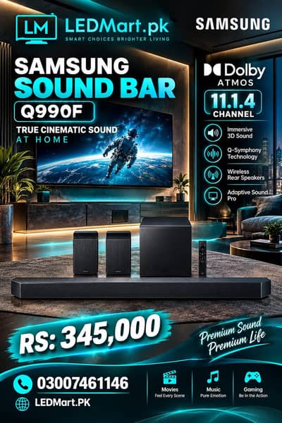 SAMSUNG SOUNDBAR Q990F 11.1. 4 FLAGSHIP MODEL