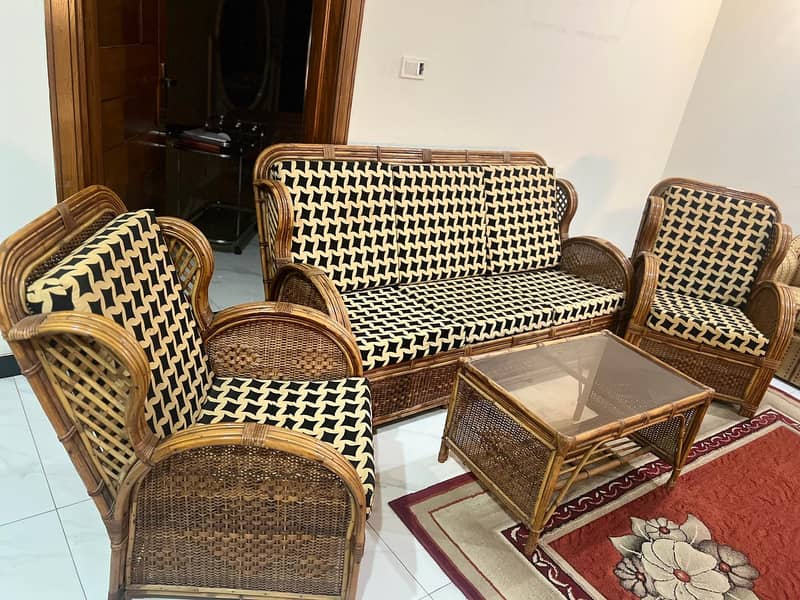 Beautiful cane sofa set 1