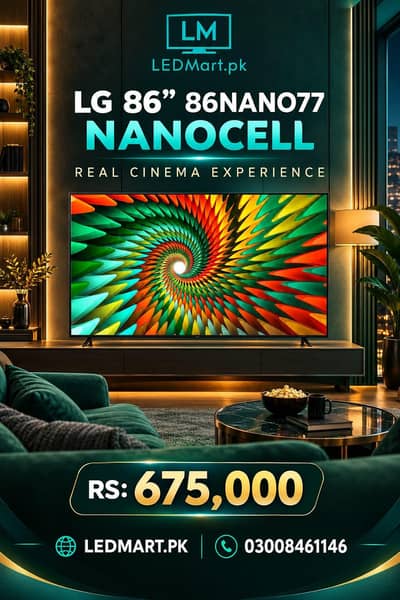 LG 86" NANO CELL NEW 2024 86nano77 THE REAL MOVIE MASTER