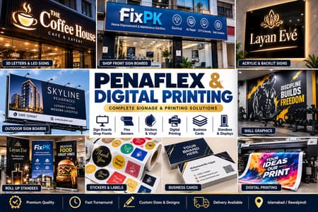 Penaflex, Sign Boards, LED Signs, Acrylic Letters & Digital Printing