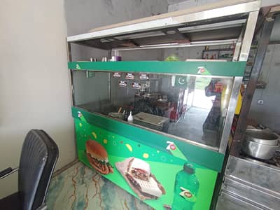 Double 16 Liter Fryer's Including Hot Plate Food Cart For Sell