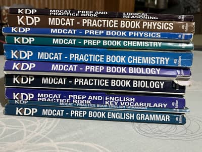 KDP MDCAT prep as well as practice books