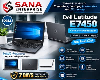 Dell E7450 Core i5 5th Gen A Grade Condition ! Import Stock Available