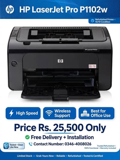 Hp Laser Jet Pro P1102w Brand New - Wireless - Sealed Pack