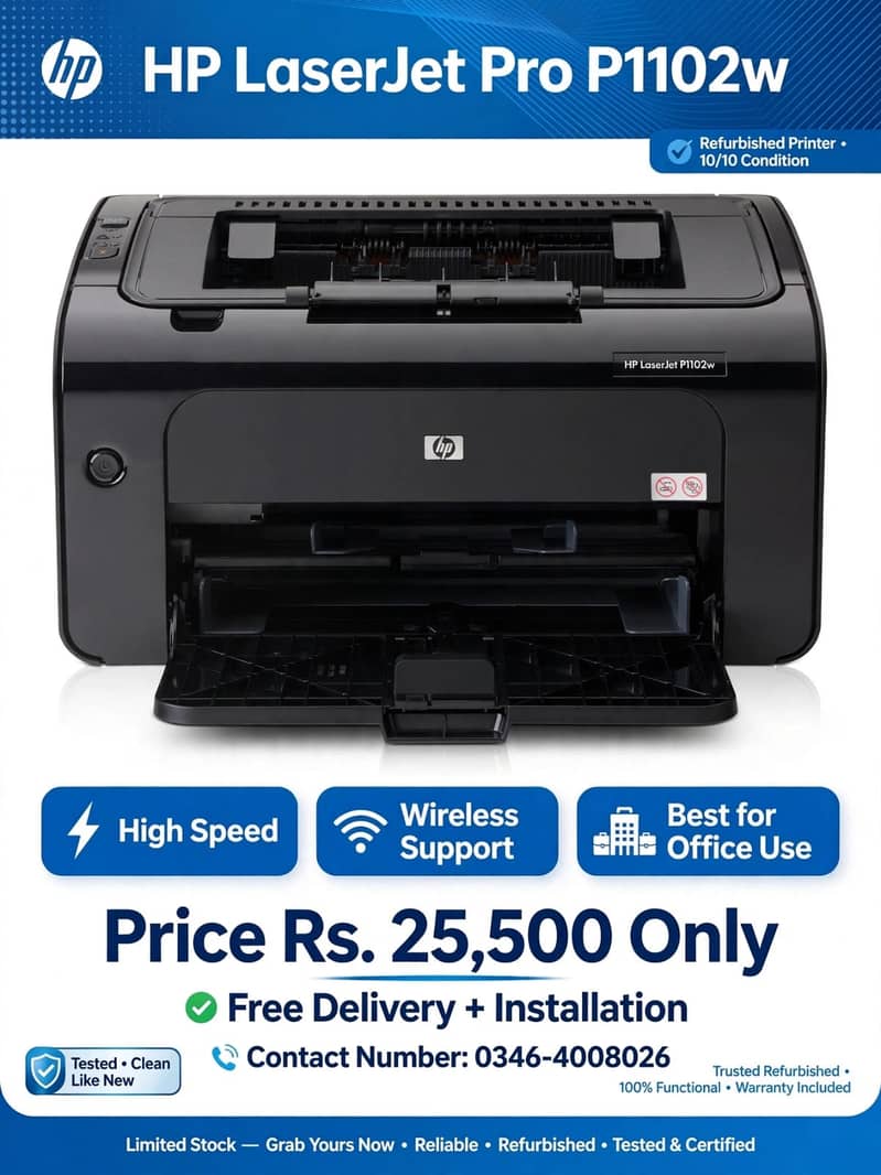 Hp Laser Jet Pro P1102w Brand New - Wireless - Sealed Pack - Printers ...
