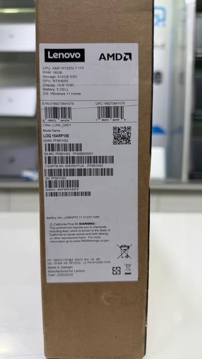 LENOVO LOQ AMD RYZEN 7 170 RTX 4050