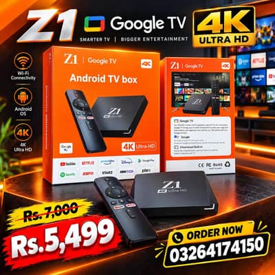 Z1 MINI ANDROID TV BOX WITH VOICE REMOTE FREE CHANNELS 8GB/128GB