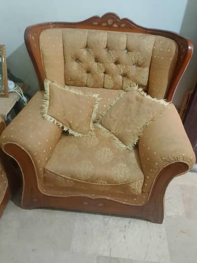 7  setr sofa pur Tali wood excellent condition