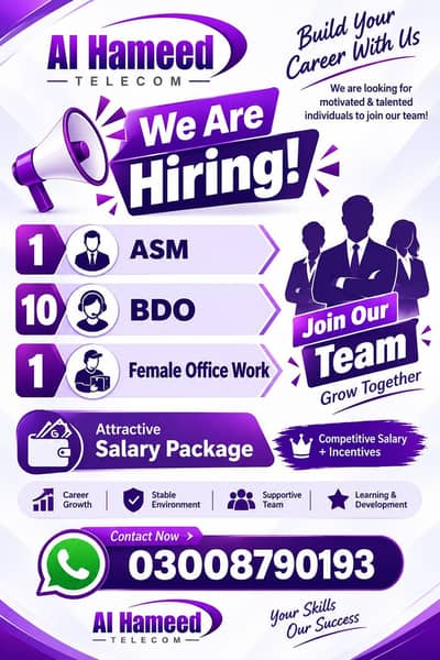 Easypaisa QR Team Required
