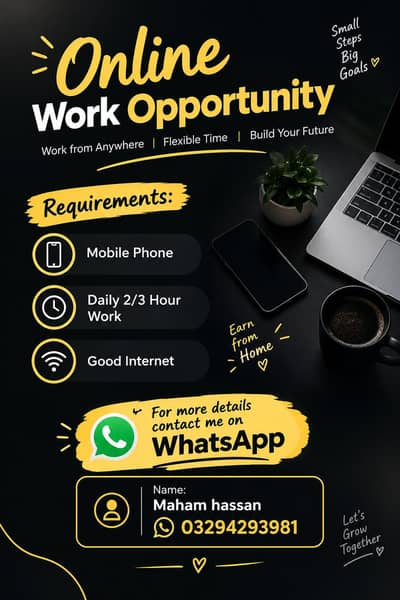 Online work opportunity
