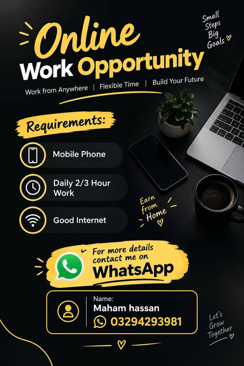 Online work opportunity 0