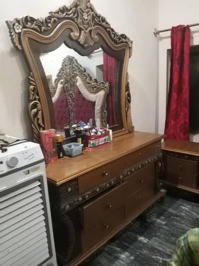Wooden Wardrobe and Dressing Table for Sale in Good Condition