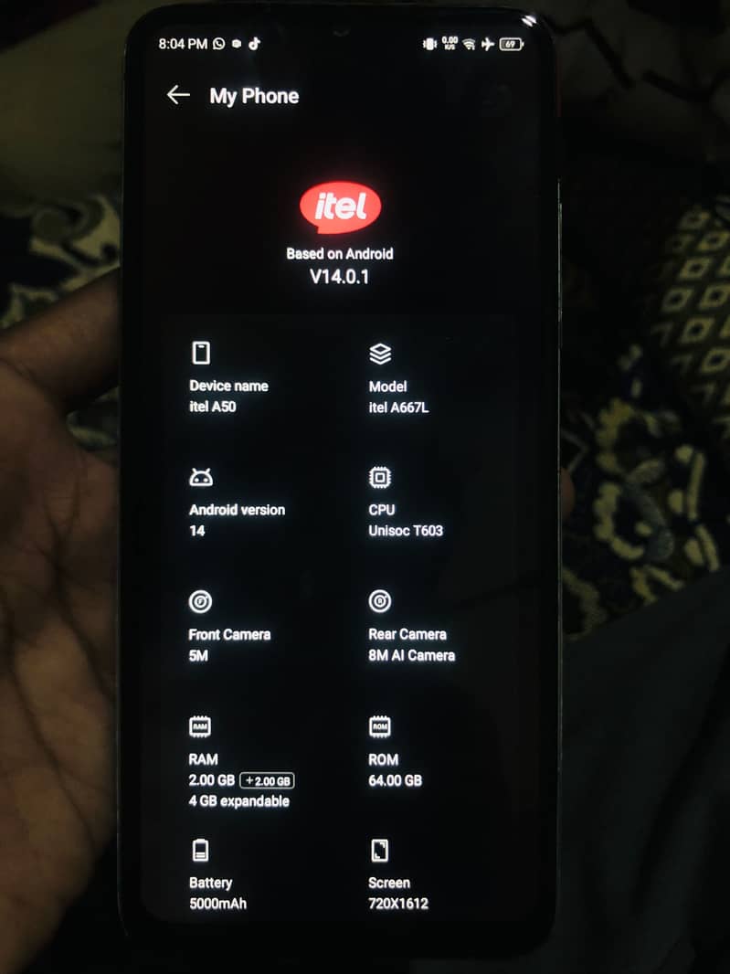 Itel A50 4