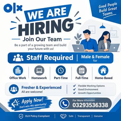 we are hiring staff wort part time full time and home base work