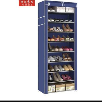 Dustproof Shoe Rack Cabinet – 10 Layers, Large Storage Space
