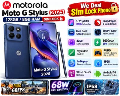 Motorola Moto g Stylus 2025 – 8GB RAM / 128GB