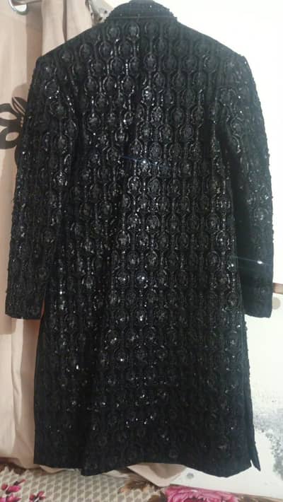 shirwani with suit and khusa