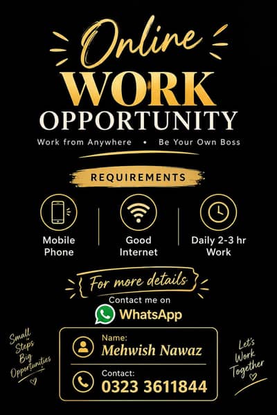 Online Work Opportunity